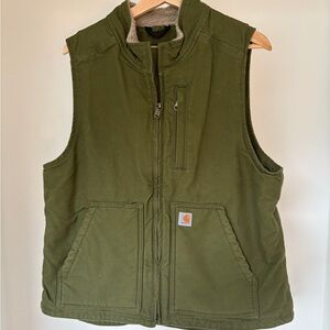 Carhartt Green Sherpa Lined Vest